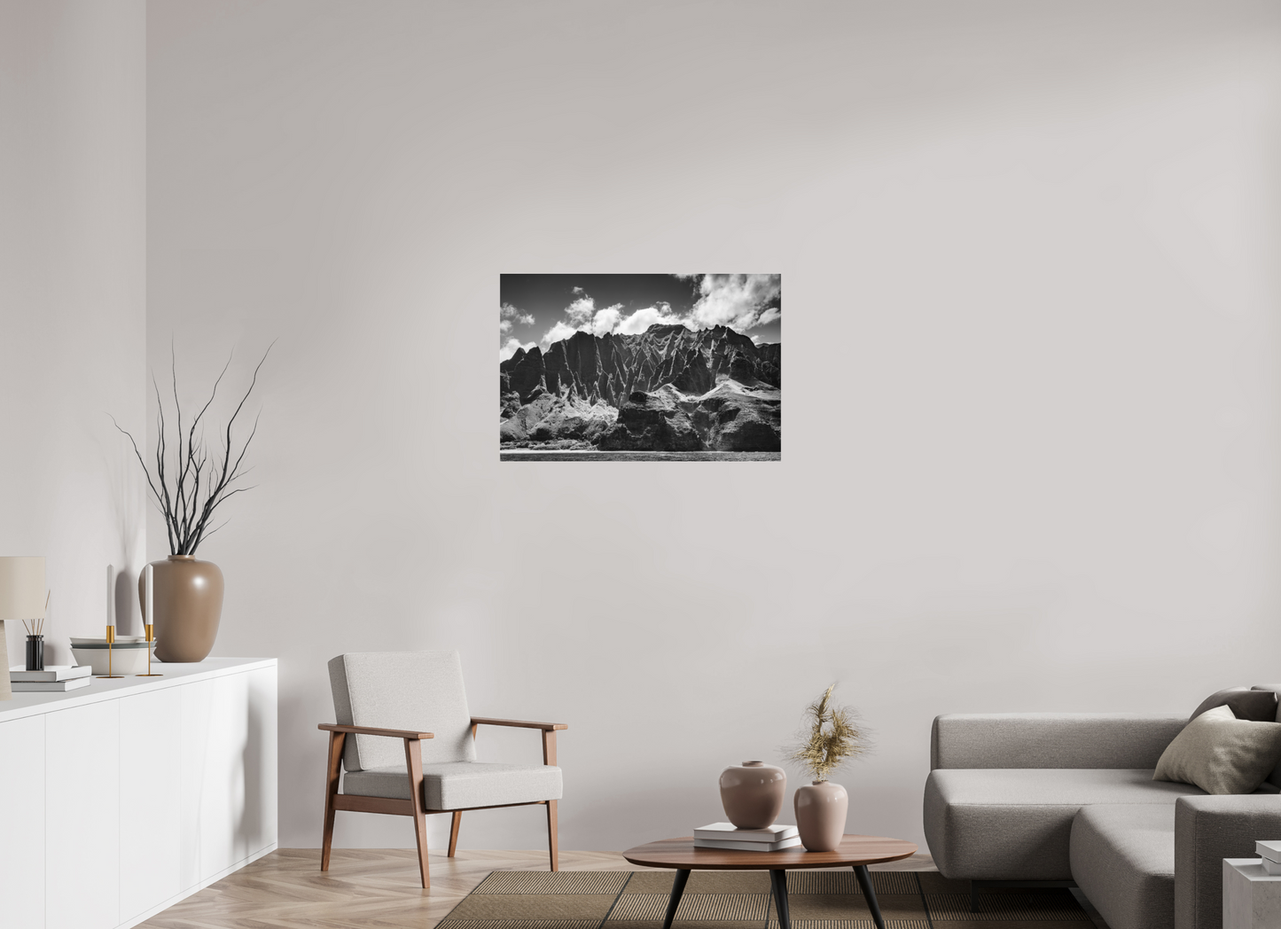 36 x 24″, Photo Print under Acrylic Glass Rugged Coastline Along the Napali Coast