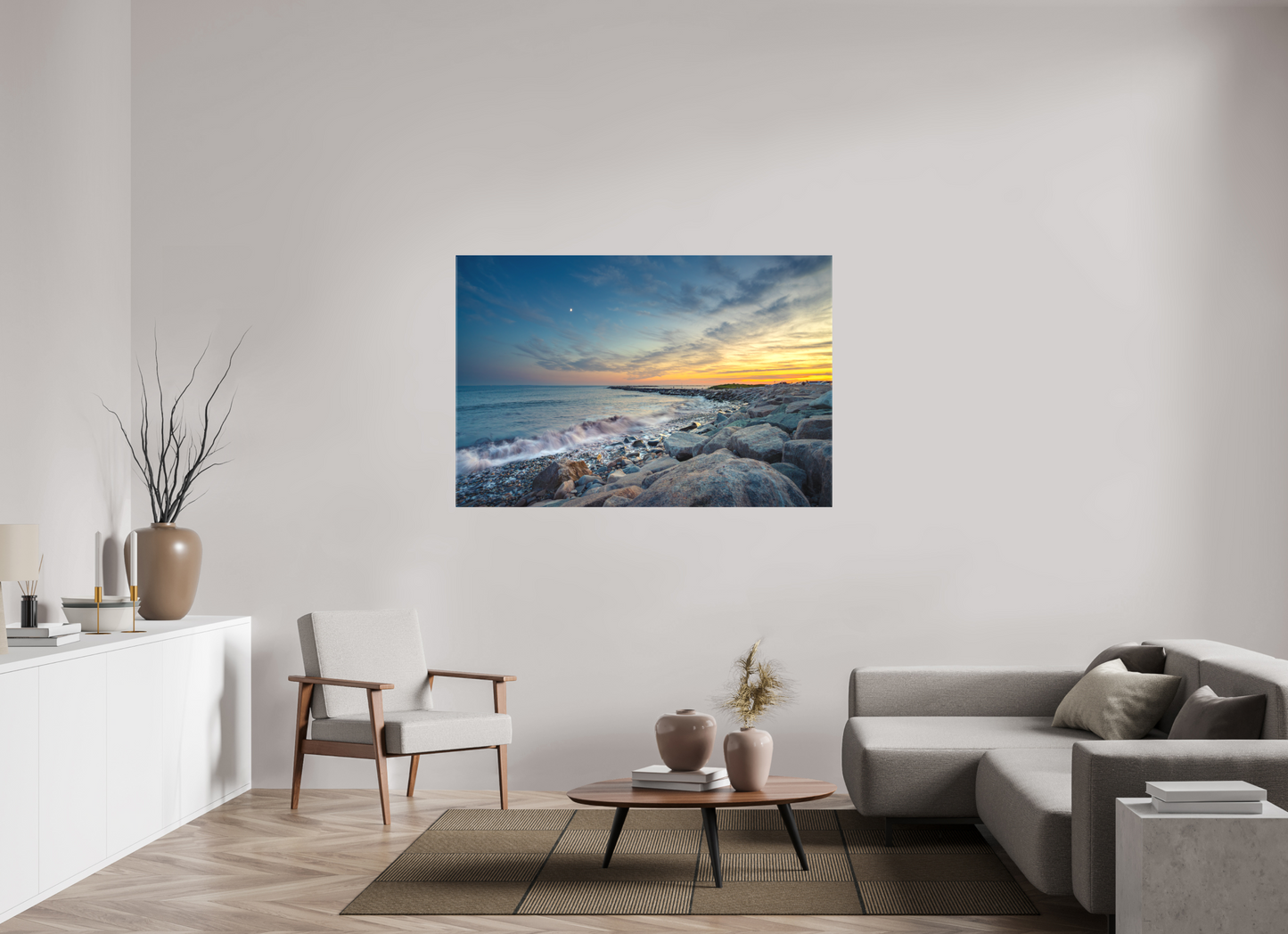 60 x 40″, Matte Canvas Print Sunset at Camp Cronin
