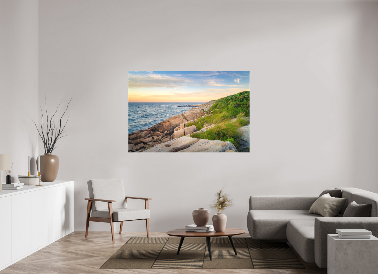 66 x 44″, Matte Canvas Print Black Point before Sunset