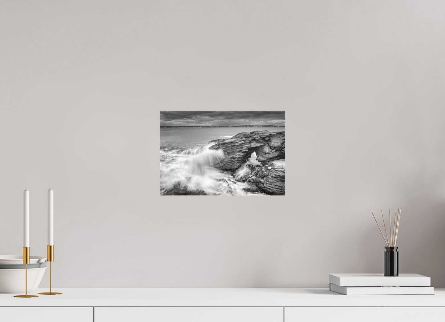 12 x 8″, Matte Canvas Print Waves Over Arches