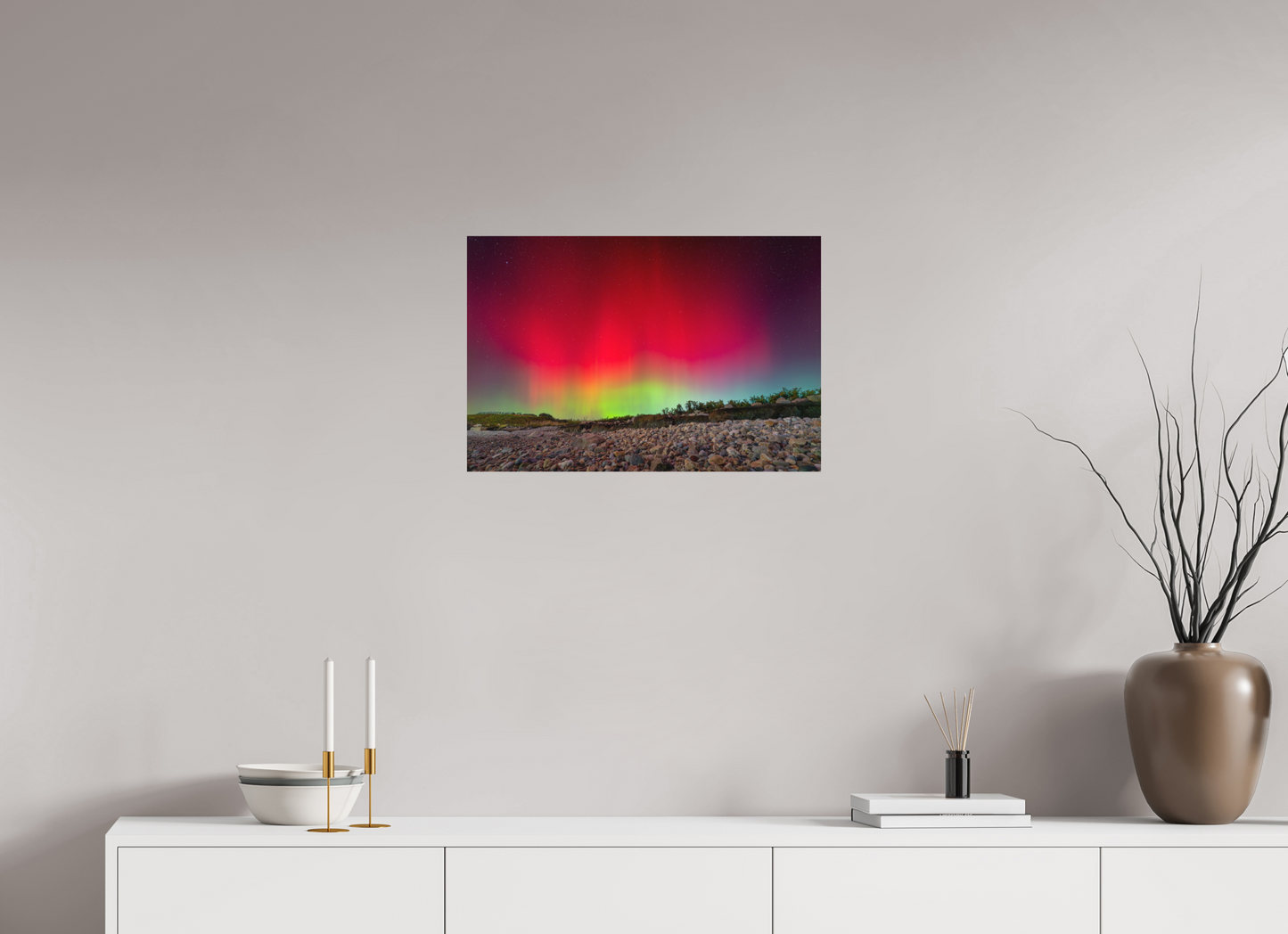 24 x 16″, Matte Photo Print on Fuji Crystal DP II Aurora Borealis at Camp Cronin